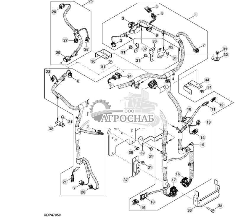 8424 Жгут проводки двигателя 